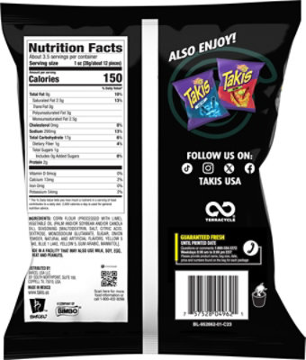 Takis Zombie Habanero & Cucumber Tortilla Chips - 3.25 Oz - Image 6