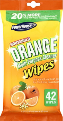 PowerHouse Household Orange Multi-Purpose Cleaner Wipes - 42 Count - Image 2