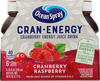 Ocean Spray Cran-Energy Cranberry Raspberry Energy Juice Drink - 6 Count - Image 2