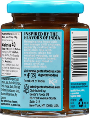 Geetas Chutney Mango Chili - 8.1OZ - Image 5