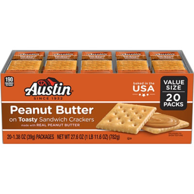 Austin Peanut Butter on Toasty Sandwich Crackers - 20 Count - Image 1