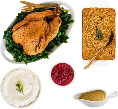 Smoked Turkey Holiday Dinner with Sides Ready to Heat - Each - Image 1