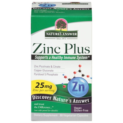 Natures Answer Zinc Plus - 60 EA - Image 1