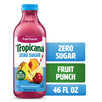 Tropicana Zero Sugar Fruit Punch Juice - 46 Fl. Oz. - Image 1