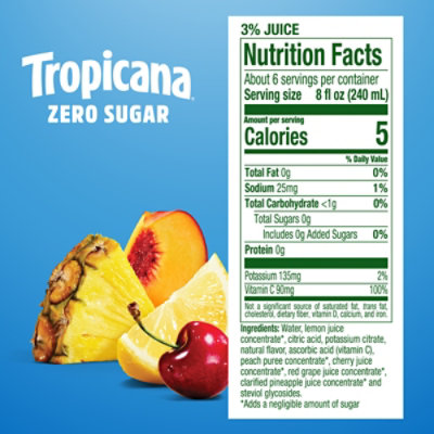 Tropicana Zero Sugar Fruit Punch Juice - 46 Fl. Oz. - Image 7
