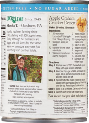 Lucky Leaf Lite Apple Fruit Filling - 20 Oz - Image 6