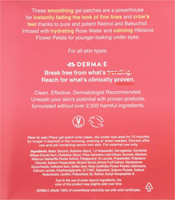 Derma E Gel Patch Retinol Smoothing - 5 PC - Image 4