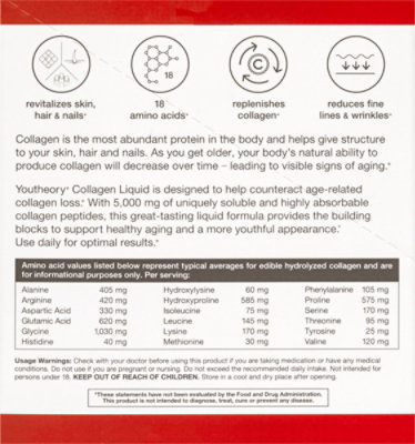 Youtheory Collagen Liquid Natural Berry - 12 OZ - Image 5