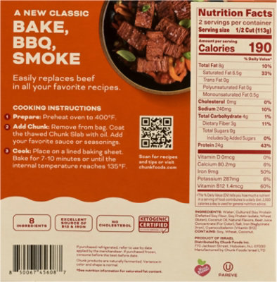 Chink Foods Meat Plant Based Slab - 8 OZ - Image 5