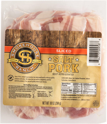 Smokehouse Ranch Sliced Salt Pork - 10 OZ - Image 1