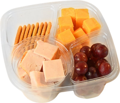 Turkey Cheddar And Grapes With Buttery Crackers Snacker - EA - Image 1