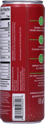 Amino Lean Sparkling Cherry Lime Energy Drink - 12 Fl. Oz. - Image 6