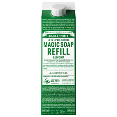 Bronner Soap Refill Almond - 32 OZ - Image 2