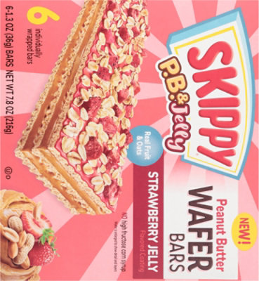 Skippy PB & Jelly Strawberry Jelly Coating & Peanut Butter Wafer Bars - 6 Count - Image 5