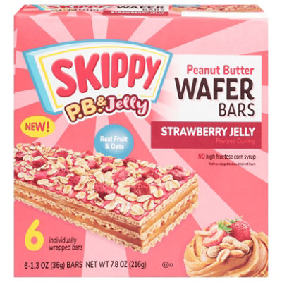 Skippy PB & Jelly Strawberry Jelly Coating & Peanut Butter Wafer Bars - 6 Count - Image 1