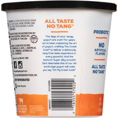 The Greek Gods Peach with Honey Greek Style Yogurt Tub - 24 Oz - Image 6