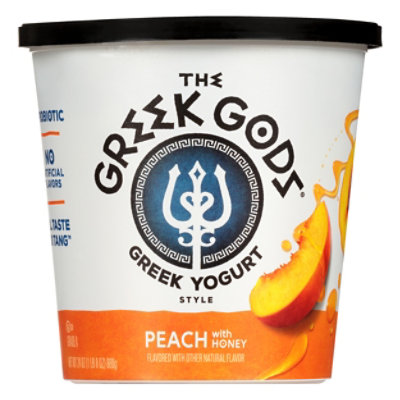 The Greek Gods Peach with Honey Greek Style Yogurt Tub - 24 Oz - Image 1