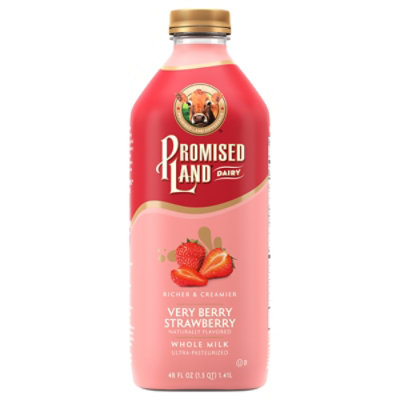Promised Land Dairy Very Berry Strawberry Whole Milk - 48 Oz - Image 1