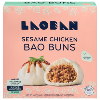 Laoban Sesame Chicken Buns Bao - 10 Oz - Image 1