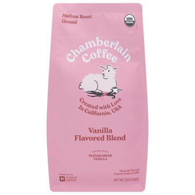 Chamberlain Coffee Fluffy Vanilla Blend Medium Roast Organic Arabica Coffee Ground - 12 Oz - Image 2
