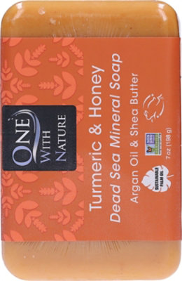 One With Nature Soap Bar Turmeric Honey - 7 OZ - Image 4