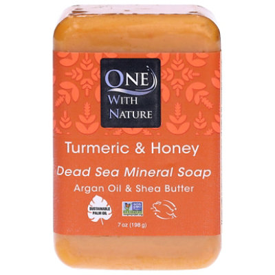 One With Nature Soap Bar Turmeric Honey - 7 OZ - Image 1