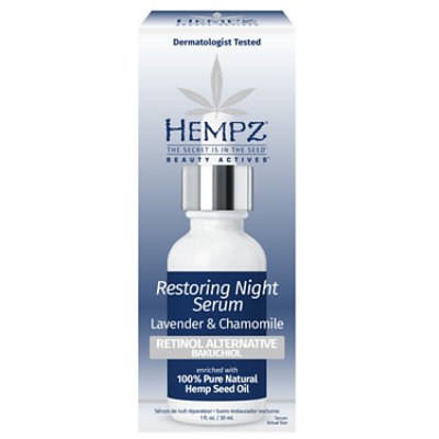 Hempz Beauty Actives Lavender & Chamomile Restoring Night Serum - 1 Oz - Image 1