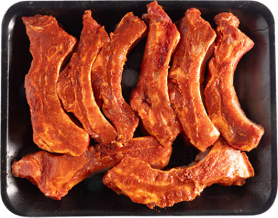 Pork Sparerib St Louis Style Sliced Seasoned Previously Frozen - LB