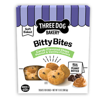 Three Dog Bakery Peanut Butter & Vanilla Flavored Bitty Bites Dog Treats - 13 Oz - Image 1