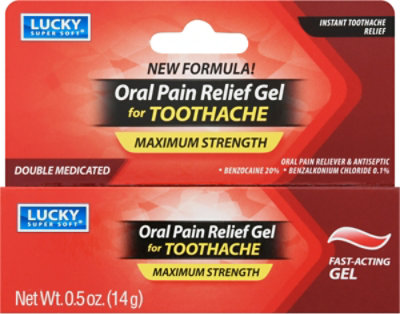 Lucky Super Soft Toothache Oral Pain Relief Gel - 0.5 Oz - Image 2