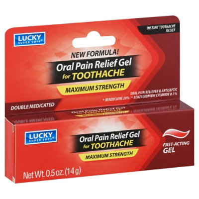 Lucky Super Soft Toothache Oral Pain Relief Gel - 0.5 Oz - Image 1