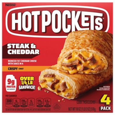 Hot Pockets Steak & Cheddar Crispy Crust Pack - 17 Oz - Image 1