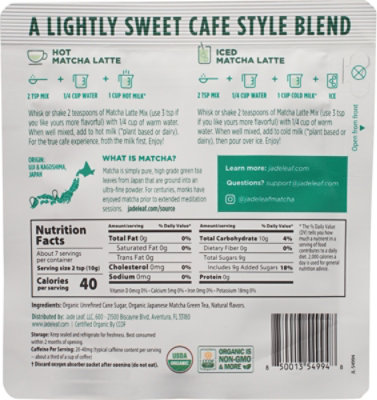Jade Leaf Latte Matcha Vanilla - 2.5 OZ - Image 5