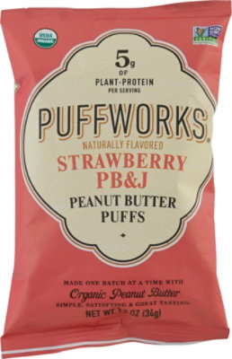 Puffworks Baby Organic Puffs Strawberry Peanut Butter And Jelly - 1.20 Oz - Image 2