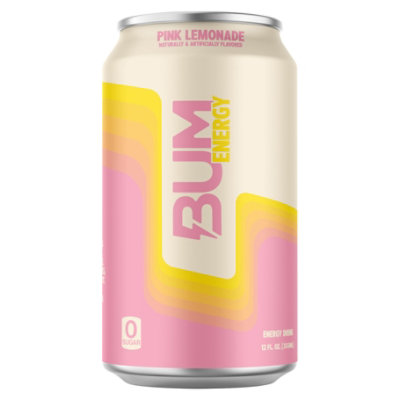 Bum Energy Pink Lemonade Energy Drink -12-12 Fl. Oz. - Image 3