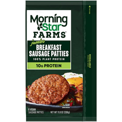 MorningStar Farms Jumbo Breakfast Vegan Sausage Patties - 11.8 Oz - Image 6