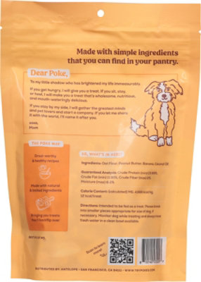 Poke's PB Nana Pie Peanut Butter and Banana Flavor Crunchy Biscuit Dog Treat - 6 Oz - Image 5