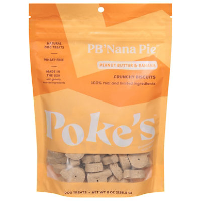 Poke's PB Nana Pie Peanut Butter and Banana Flavor Crunchy Biscuit Dog Treat - 6 Oz - Image 2