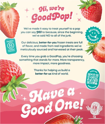 Goodpop Strawberry Shortcake Organic Gluten Free  Ice Cream Bars - 6 Count - Image 5