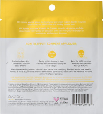 Avatara Skin Mask Face Bee My Honey - 0.71 OZ - Image 4