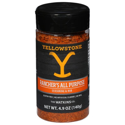 Yellowstone Rancher's All Purpose Gluten Free No MSG Seasoningand Rub Bottle- 4.1 0z - Image 1