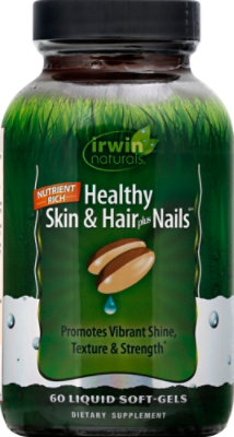 Irwin Naturals Healthy Skin & Hair Plus Nails - 60 CT - Image 2