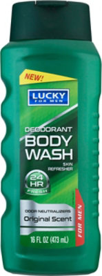 Lucky For Men Original Scent Odor Neutralizer Body Wash - 18 Oz - Image 2
