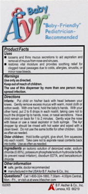 Ayr Babys Saline Nose Spray Drops - 1 OZ - Image 3
