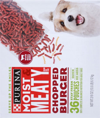Purina Moist and Meaty Chopped Burger Adult Dog Food - 216  Oz - Image 5