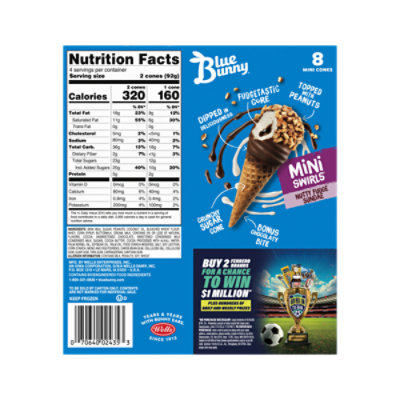 Blue Bunny Mini Swirls Nutty Fudge Sundae - 8 Count - Image 3