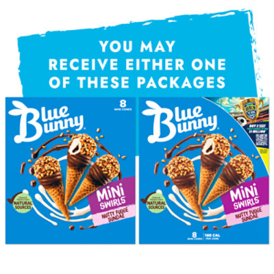 Blue Bunny Mini Swirls Nutty Fudge Sundae - 8 Count - Image 5