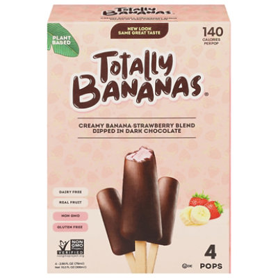 Totally Bananas Strawberry Banana Pops - 4 Count - Image 1