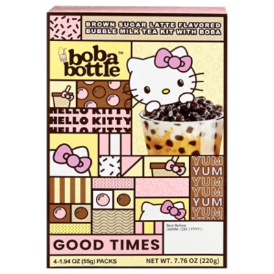 Asha Hello Kitty Brown Sugar Latte Bubble Milk Tea Kit with Boba - 4-1.9 Oz - Image 2