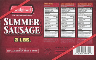 Bridgford Summer Sausage 3 Pack - 48 OZ - Image 5